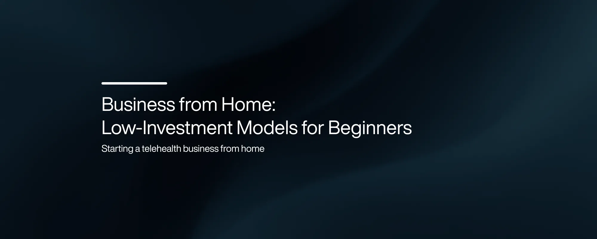 Cover image for Business from Home: Low-Investment Models for Beginners