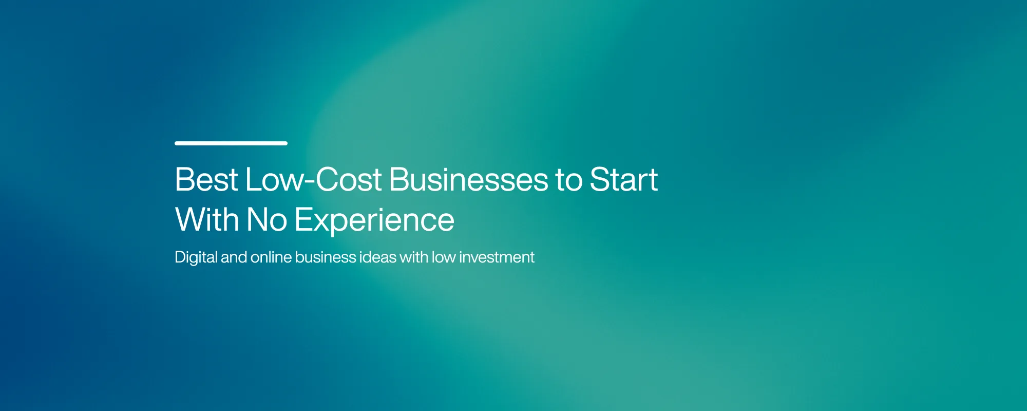 Cover image for Best Low-Cost Businesses to Start With No Experience