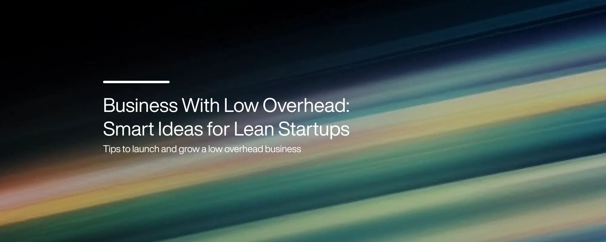 Cover image for Business With Low Overhead: Smart Ideas for Lean Startups