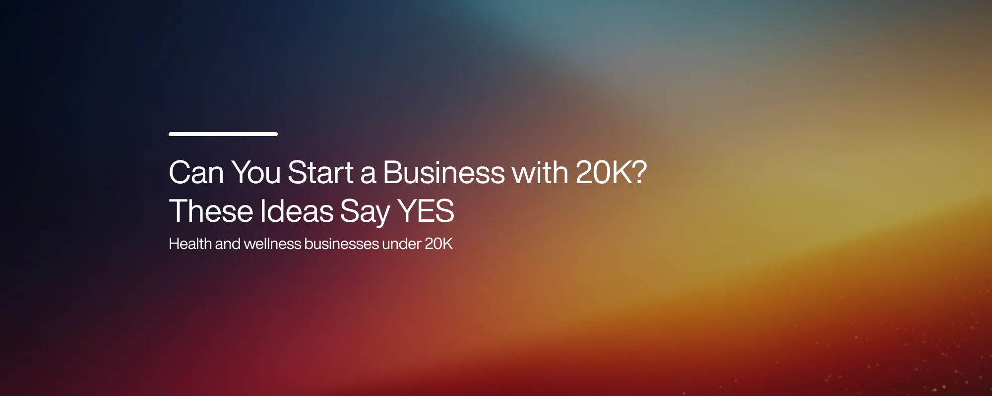 Cover image for Can You Start a Business with 20K? These Ideas Say YES