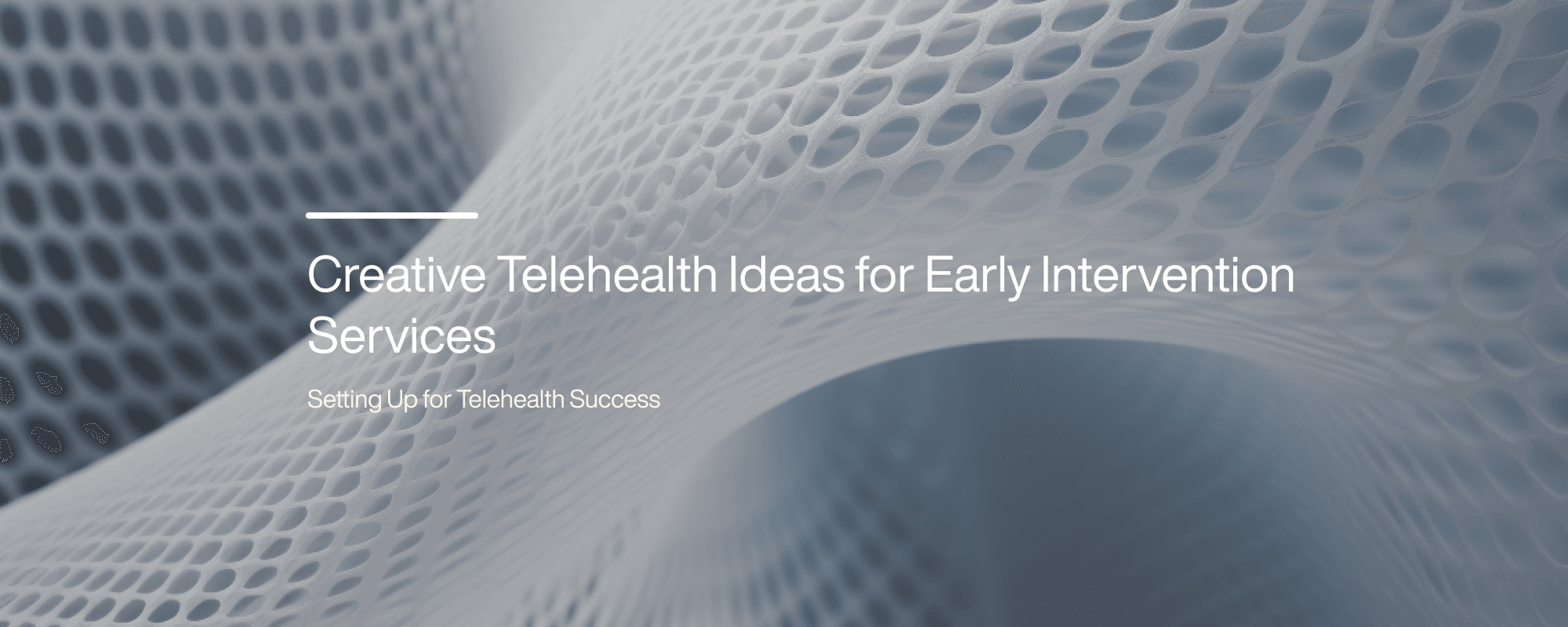 Cover image for Creative Telehealth Ideas for Early Intervention Services