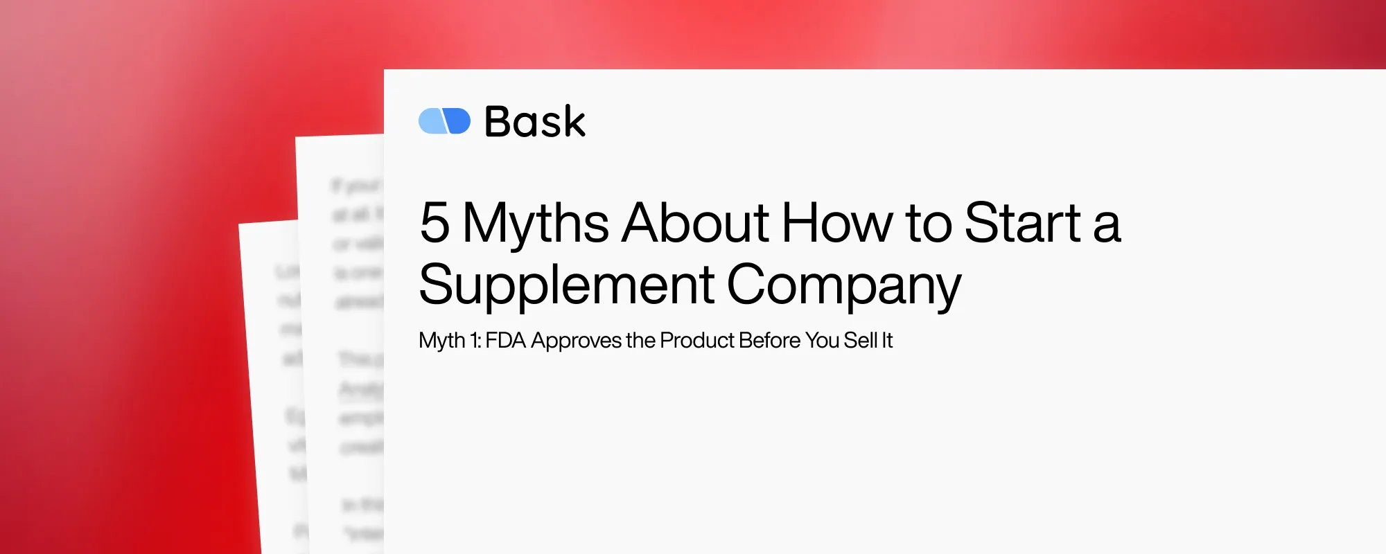 5 Myths About How to Start a Supplement Company