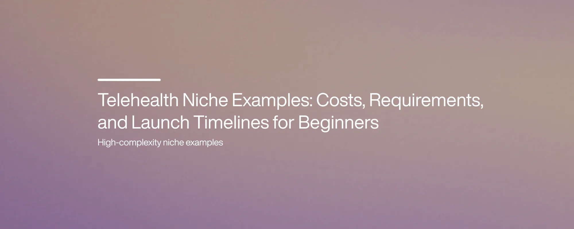 Cover image for Telehealth Niche Examples: Costs and Launch Timelines