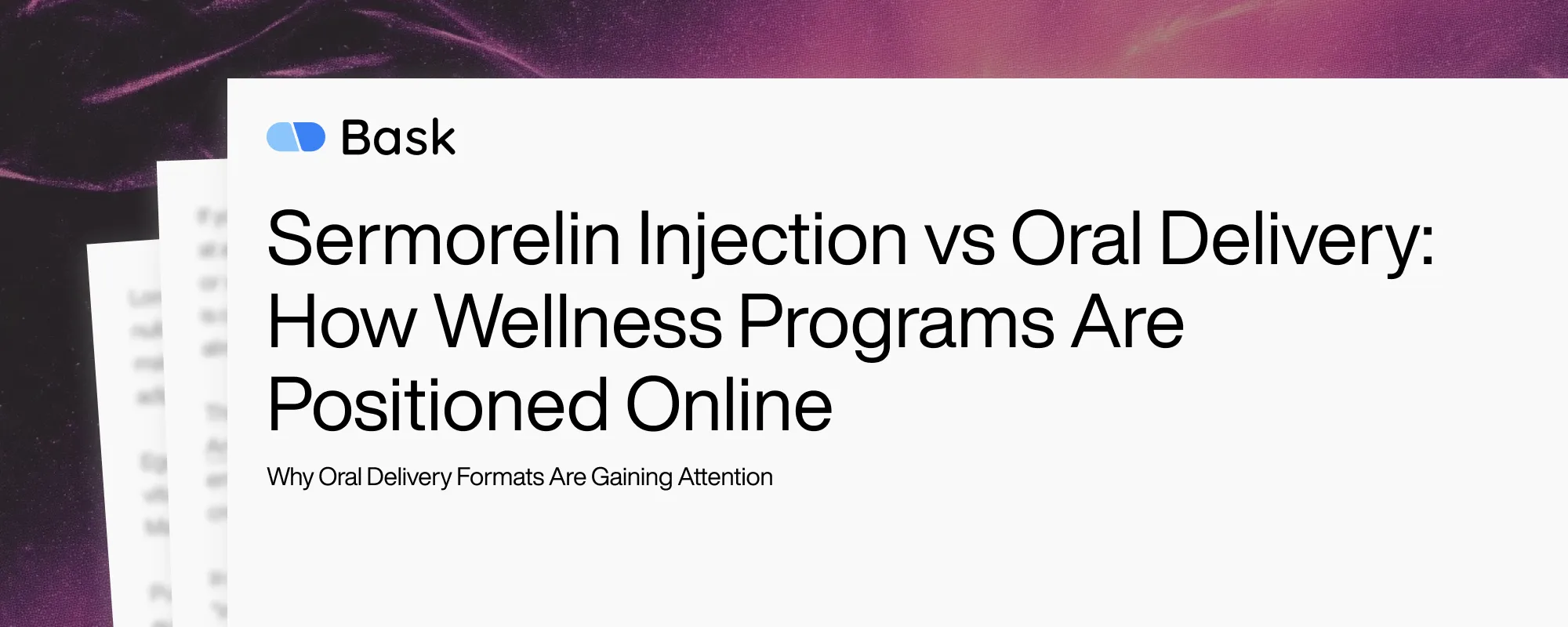 Cover image for Sermorelin Injection vs Oral Delivery: How Wellness Programs Are Positioned Online