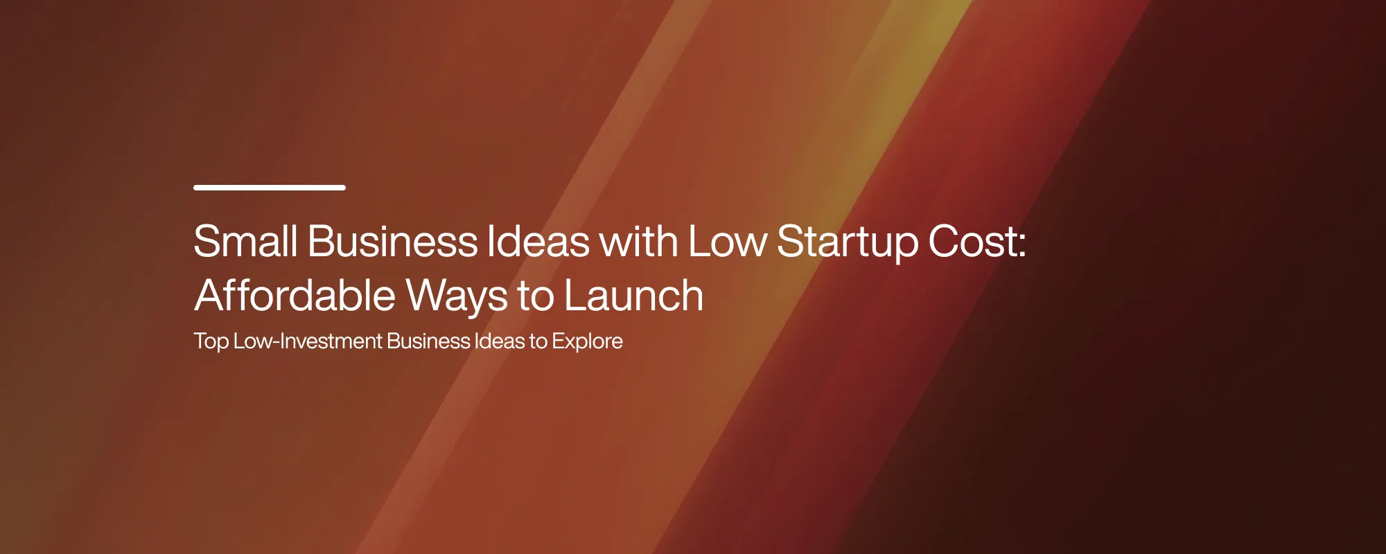 Cover image for Small Business Ideas with Low Startup Cost: Affordable Ways to Launch